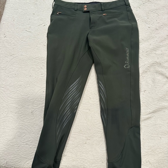 Samshield Premium Line Breeches with Rose Gold Accents (Green or Avocado) - Picture 1 of 7